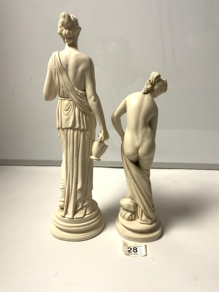 TWO RESIN FIGURES OF GODDESSES, 38CMS AND 28CMS - Image 3 of 6