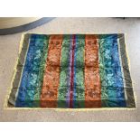 ORIENTAL SILK THROW, 189 X 137CMS