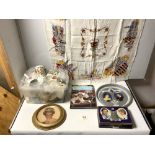 A QUANTITY OF ROYAL COMMEMORATIVE CHINA, TIN, BOOK ETC