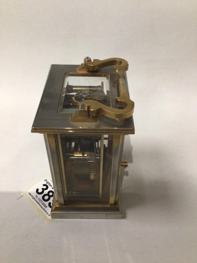 MAPPIN AND WEBB CARRIAGE CLOCK A/F MISSING GLASS DOOR AND BRASS WEAR - Image 2 of 4