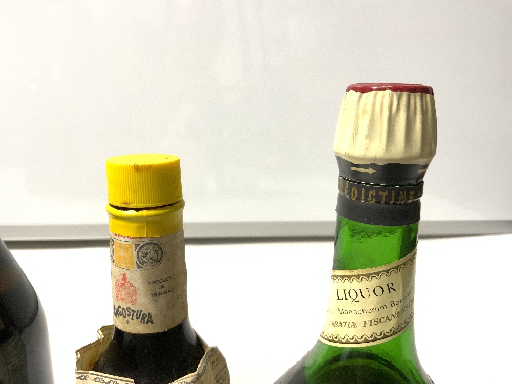 A BOTTLE OF BENEDICTINE LIQUOR, BOTTLE OF BRANDY, TAYLORS RESERVE POST, GINGER WINE AND BITTERS - Image 4 of 4