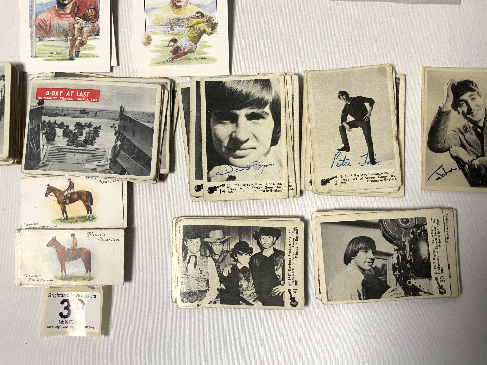 A QUANTITY OF 1960S/70S CHEWING GUM CARDS INCLUDES - 5 BEATLES CARDS, THE MONKEES, CIVIL WAR, ACTORS - Image 4 of 14