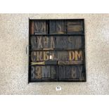 A QUANTITY OF VINTAGE WOODEN PRINTERS LETTERS