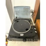 AIWA TURNTABLE AND A DENON - PRECISION AUDIO COMPONENT/INTEGRATED AMPLIFIER MODEL - PMA - 250SE