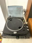 AIWA TURNTABLE AND A DENON - PRECISION AUDIO COMPONENT/INTEGRATED AMPLIFIER MODEL - PMA - 250SE