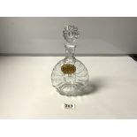 BACCARAT CRYSTAL DECANTER MADE FOR REMY MARTIN & CO, SIGNED TO BASE, 28CMS