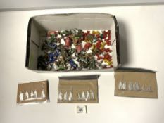 FIVE LEAD BEEFEATER FIGURES, LEAD SOLDIER FIGURES AND OTHER FIGURES, SOME PLASTIC