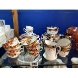 ROYAL ALBERT, WELLINGTON TEA CUPS, AND SAUCERS, OTHER CERAMICS INCLUDES A RIBBON PLATE, MAJOLICA