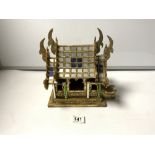 A SMALL ORIENTAL GILT AND MIRRORED TEMPLE