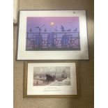 TWO BRIGHTON PRINTS, COMING INTO LAND SIGNED PHILIP DUNN AND ATHINA B BEACHED AT BRIGHTON, THE