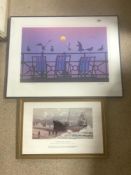 TWO BRIGHTON PRINTS, COMING INTO LAND SIGNED PHILIP DUNN AND ATHINA B BEACHED AT BRIGHTON, THE