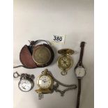MIXED ITEMS, POCKET WATCHES, (ROYAL & MELTO LONDON) FOSSIL WATCH, TWO COMPASSES