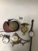 MIXED ITEMS, POCKET WATCHES, (ROYAL & MELTO LONDON) FOSSIL WATCH, TWO COMPASSES