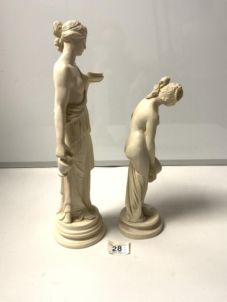 TWO RESIN FIGURES OF GODDESSES, 38CMS AND 28CMS - Image 2 of 6