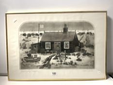 GRAHAM CLARKE (ARTISTS PROOF) OF PROSPECT COTTAGE, SIGNED IN PENCIL, 54 X 34CMS