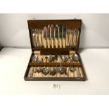 A CASED SIX SETTING SET OF STAINLESS STEEL CUTLERY