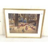 LARGE SIGNED LIMITED EDITION PRINT 223 OF THE CORONATION OF QUEEN ELIZABETH II IN WESTMINSTER