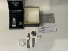VINTAGE SEIKO GENT'S WATCHES, AUTOMATIC AND DIGITAL