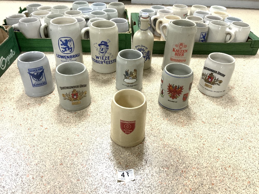 A QUANTITY OF GERMAN STONEWARE BEER TANKARDS - Image 2 of 7