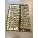 LARGE BROWN AND CREAM THROW, 226 X 220CMS