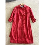 RED BURBERRY RAINCOAT MEDIUM SIZE