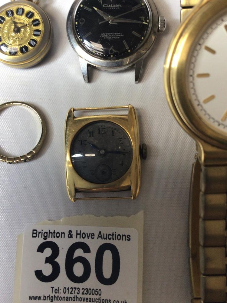 MIXED ITEMS, SEIKO QUARTZ SOIRO WATCH, VINTAGE CITIZEN WATCH WITH YELLOW METAL RING AND WATCH - Image 3 of 3