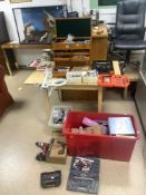 LARGE SELECTION OF WATCH REPAIR AND MAKERS TOOLS, ALSO A SEALY CABINET CONTAINING TOOLS, WATCH FACES