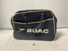 A 1960'S BOAC HAND LUGGAGE BAG