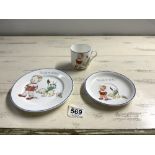 SHELLEY - MABEL LUCIE ATWELL CIP, SAUCER AND SIDE PLATE