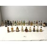 A COLLECTION OF 27 WHISKY MINIATURES - GLEN GRANT, HAIGS, TEACHERS ETC