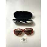 A PAIR OF VINTAGE 1980S CHRISTIAN DIOR STYLE LADIES SUNGLASSES - 2768