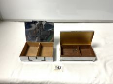 TWO ART DECO CHROME CIGARETTE BOXES
