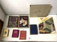 A BOOK - THE ROMANCE OF RENAULT, LEATHER BOOK SPENSER'S WORKS, POCKET PRAYER BOOK, AND OTHER BOOKS