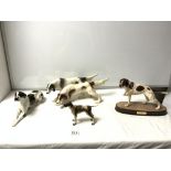 AUSTRIAN CERAMIC HOUND GROUP AND THREE OTHERS