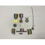 AMERICAN WORLD WAR TRIO GROUP OF MEDALS - FOR DRIVER J PARKINS A. S. C, T-26858 WITH RIBBONS AND