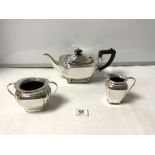 A THREE-PIECE PLATED TEA SET BY GIBSON & CO BELFAST