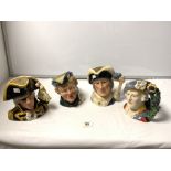 FOUR ROYAL DOULTON CHARACTER MUGS - BONNIE PRINCE CHARLIE D858, DICK WHITTINGTON D6846, DICK