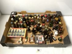 QUANTITY OF MINIATURE BOTTLES OF SPIRITS, ALES AND GUINNESS