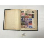 A PELHAM STAMP ALBUM WITH GB STAMPS AND WORLD STAMPS