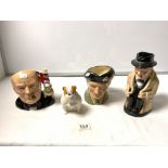 TWO ROYAL DOULTON CHARACTER MUGS - MONTY D6202, WINSTON CHURCHILL D6907, ROYAL DOULTON WINSTON