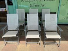 SIX FOLDING PATIO CHAIRS - METAL AND PLASTIC