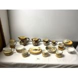 GRADUATED SET OF FOUR FALCON WARE CAVALIER JUGS, THE LARGEST 13CMS, AND A QUANTITY OF ROYAL