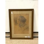 GARCIA FIORESI 1888-1968 - PENCIL DRAWING PORTRAIT STUDY SIGNED AND DATED 1921, 55 X 43CMS