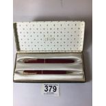 CASED PARKER PEN SLIM-FOLD SET INCLUDES 14K NIB FOUNTAIN PEN