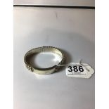 HEAVY ROPE TWIST BANGLE MARKED G. M 925, 55 GRAMS