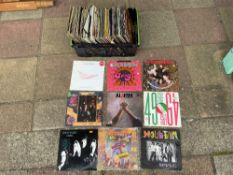 A QUANTITY OF LP'S - INCLUDES A-HA, RUN DMC, TEARS FOR FEARS, AND MORE