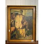 DUNCAN JAMES CORROWR GRANT 1885-1978 OIL ON BOARD STUDY OF A SEATED REAR NUDE, 74 X 56CMS (WITH