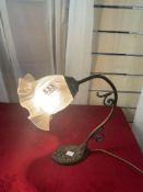 ART NOUVEAU-STYLE METAL DESK LAMP