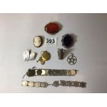 MIXED ITEMS OF JEWELLERY, SILVER, WHITE/YELLOW METAL