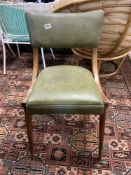 1960S STYLISH DINING CHAIR WITH LEATHERETTE SEAT AND BACK
